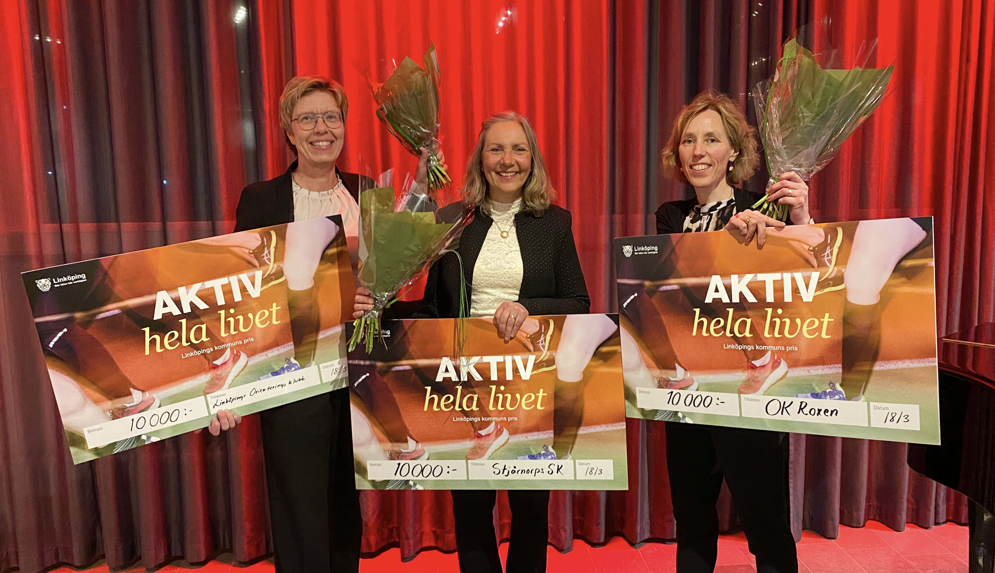 Inger Gustås, Eva Lindstén och Maria Lillieström representerade Hittaut på Idrottsgalan